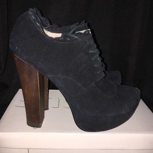 Suede ankle booties